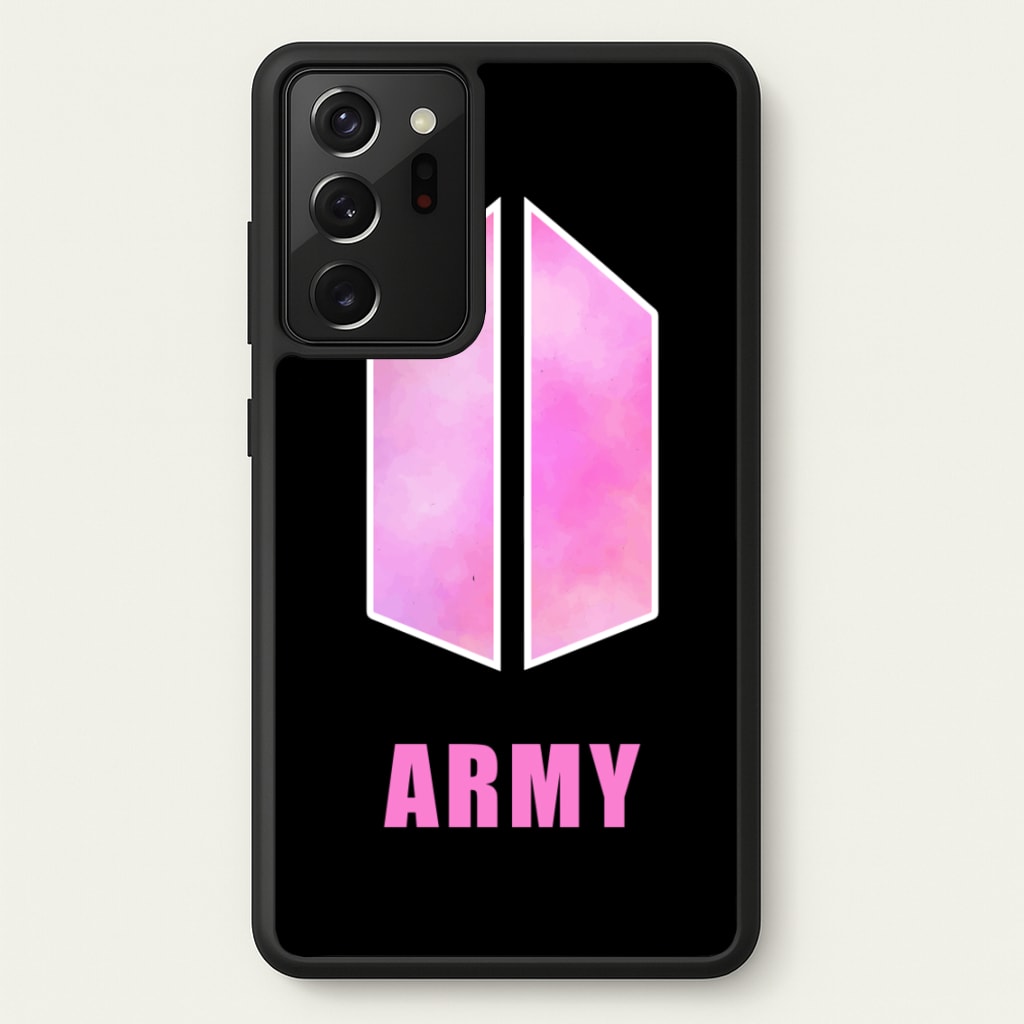 BTS Army Pink - K Pop - BTS Phone Case for Galaxy Note 20 Ultra