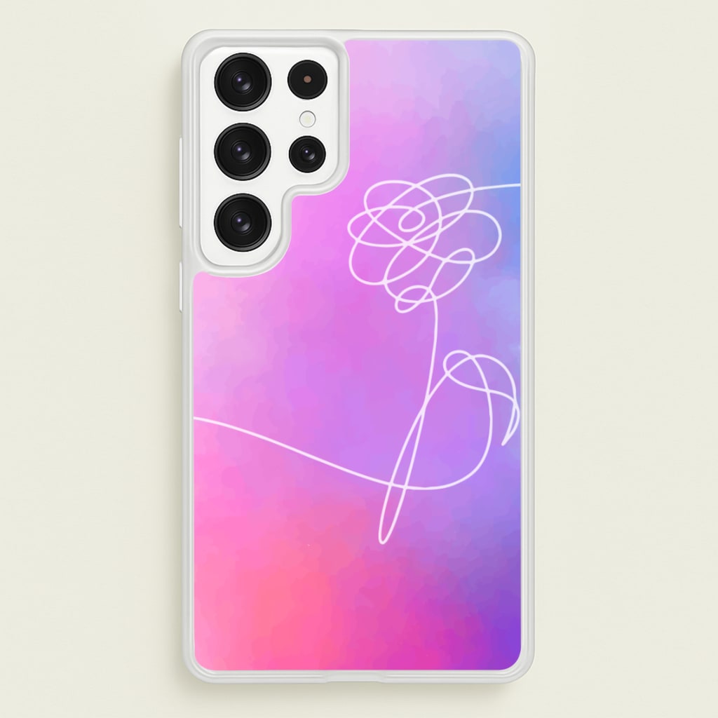 BTS Flower Pattern - K Pop - BTS Phone Case for Galaxy S22 Ultra