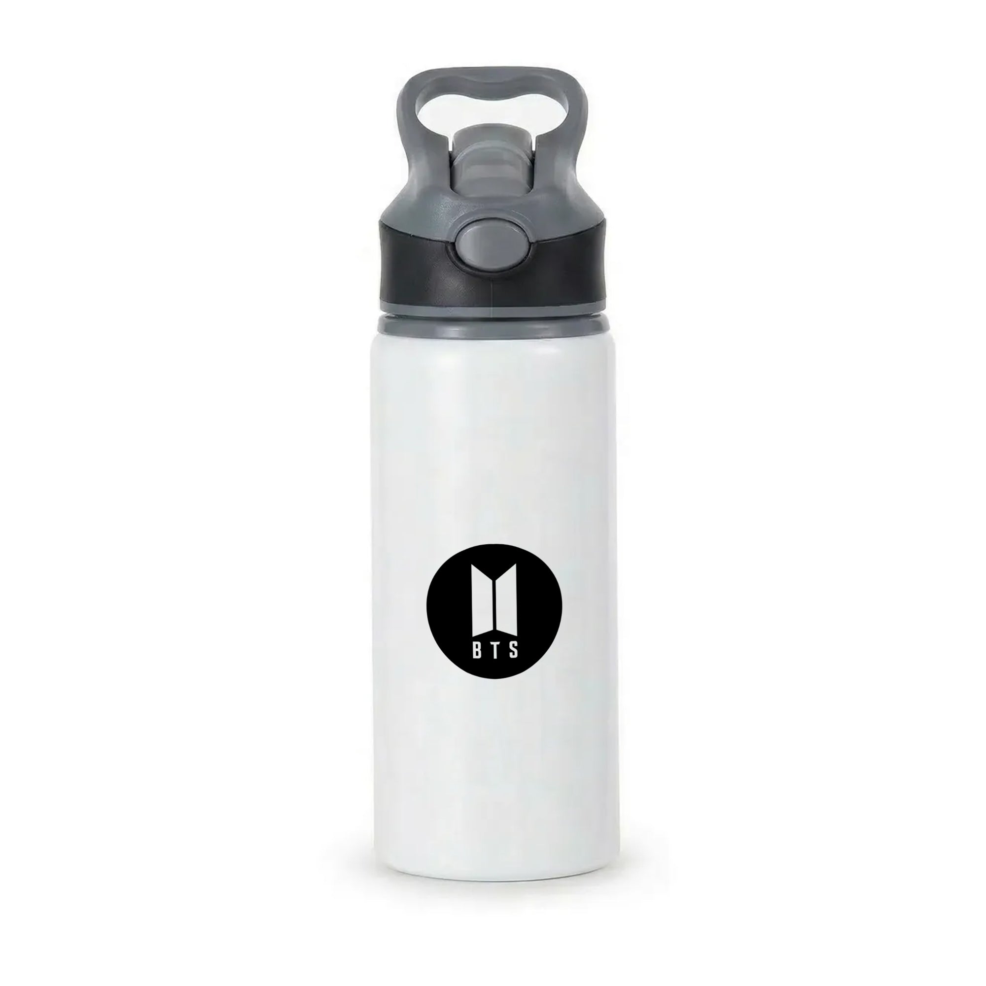 BTS logo Black - K Pop Active Water Bottle - Black