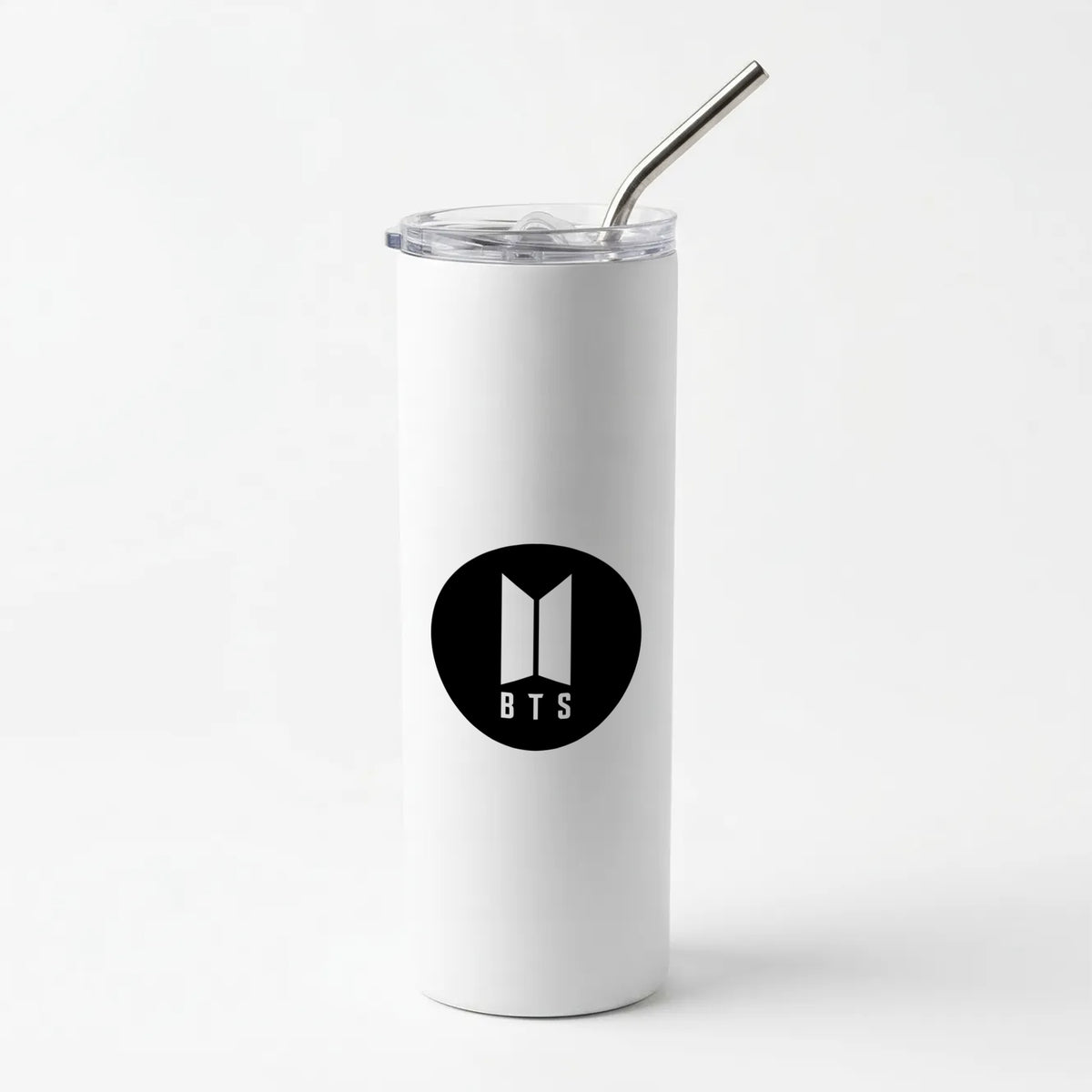BTS logo Black - K Pop Skinny Tumbler