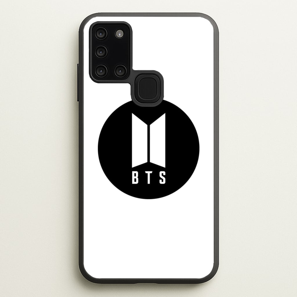 BTS logo Black - K Pop - BTS Phone Case for Galaxy A21s