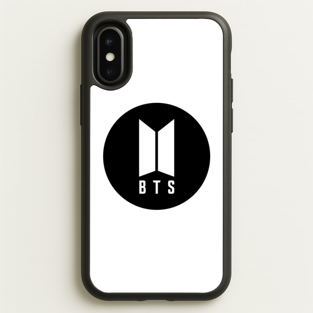 BTS logo Black - K Pop - BTS Phone Case for iPhone X / XS