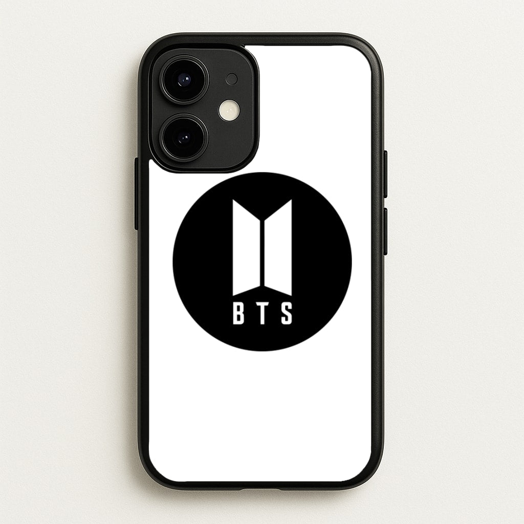 BTS logo Black - K Pop - BTS Phone Case for iPhone 12 / 12 Pro