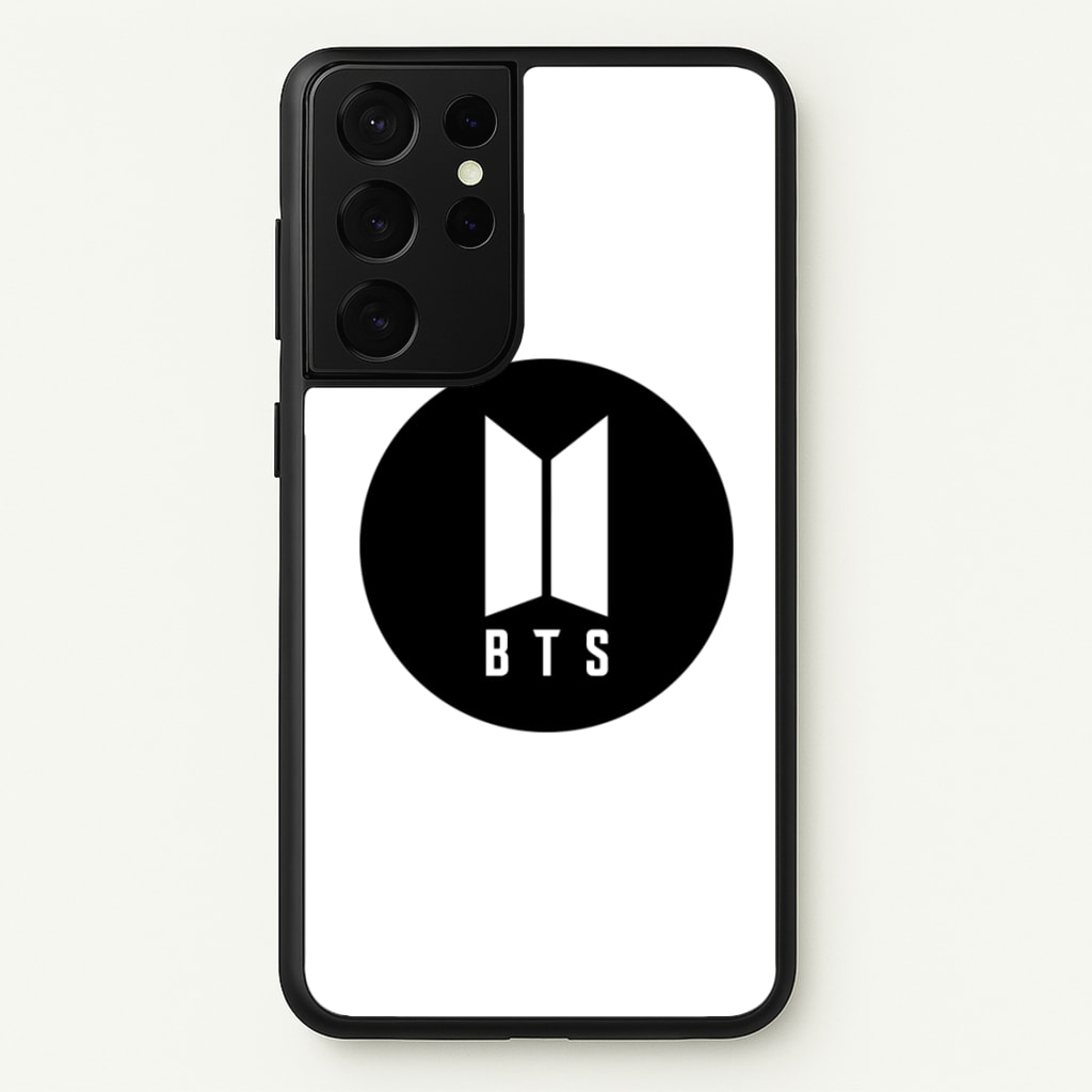 BTS logo Black - K Pop - BTS Phone Case for Galaxy S21 Ultra