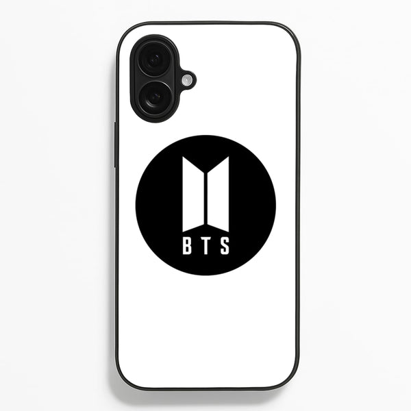 BTS logo Black - K Pop - BTS Phone Case for iPhone 16 Plus