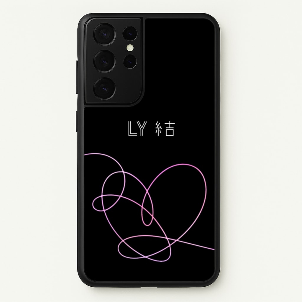 LY Heart - K Pop - BTS Phone Case for Galaxy S21 Ultra