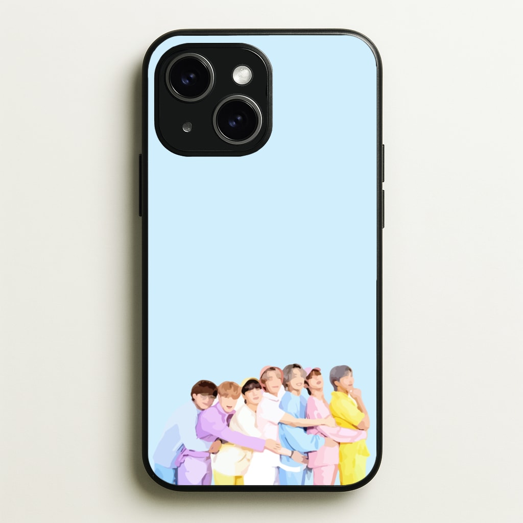 Colourful K-Pop Band Band - BTS Phone Case for iPhone 15