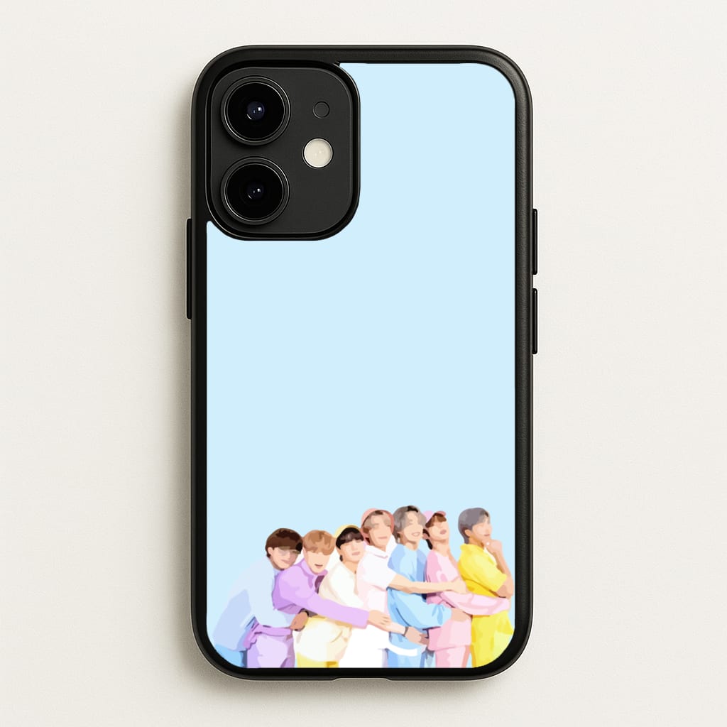 Colourful K-Pop Band Band - BTS Phone Case for iPhone 12 Mini