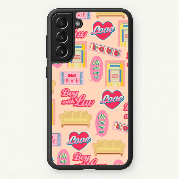 K-Pop Band Icon Pattern - BTS Phone Case for Galaxy S21FE