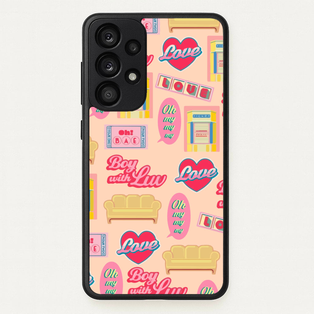 K-Pop Band Icon Pattern - BTS Phone Case for Galaxy A53