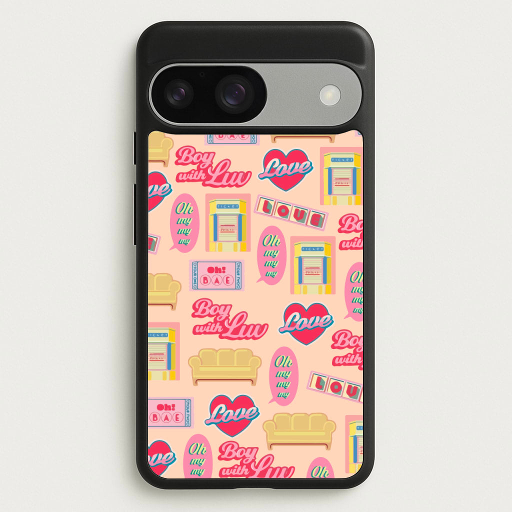 K-Pop Band Icon Pattern - BTS Phone Case for Google Pixel 9 / 9 Pro