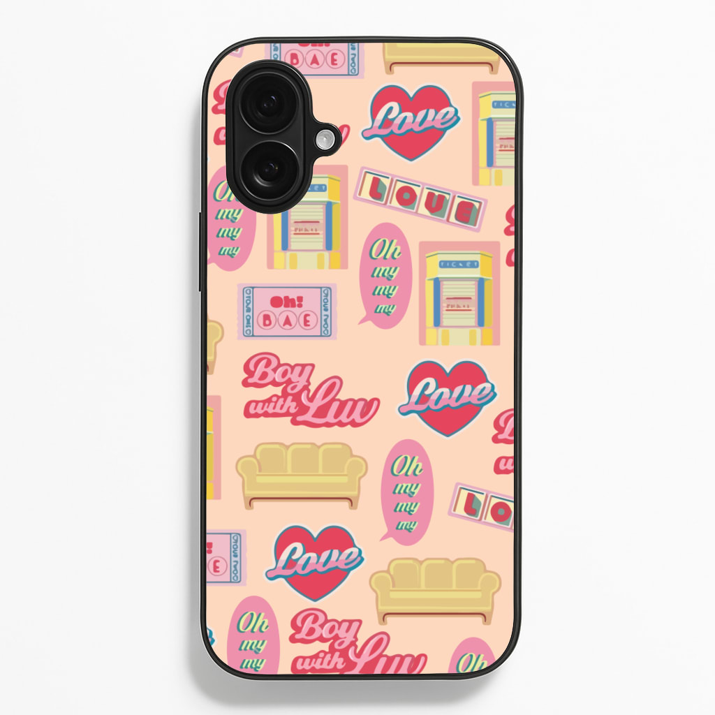 K-Pop Band Icon Pattern - BTS Phone Case for iPhone 16 Plus