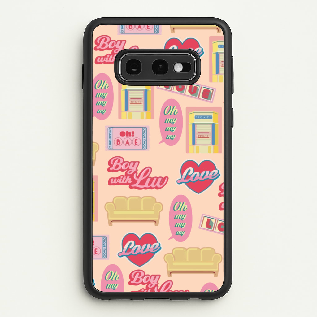 K-Pop Band Icon Pattern - BTS Phone Case for Galaxy S10e