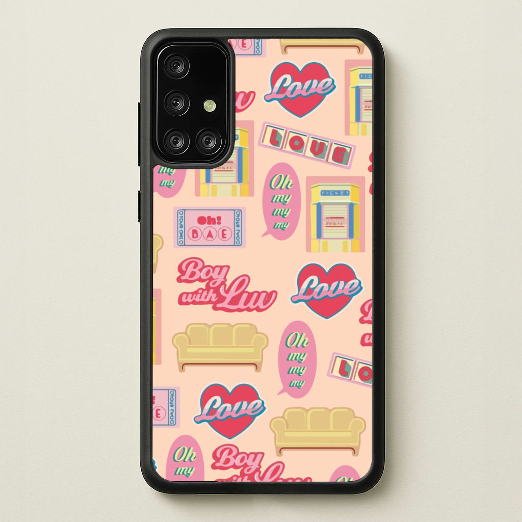 K-Pop Band Icon Pattern - BTS Phone Case for Galaxy A71