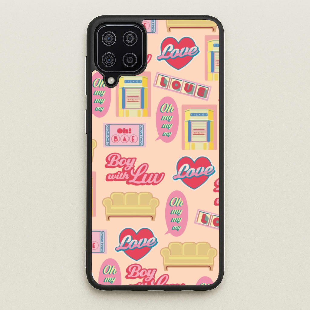 K-Pop Band Icon Pattern - BTS Phone Case for Galaxy A12