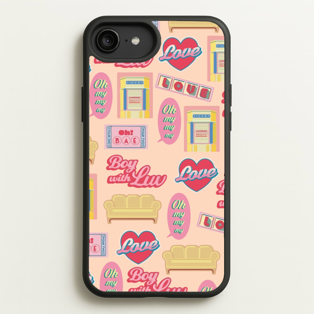 K-Pop Band Icon Pattern - BTS Phone Case for iPhone 6 Plus / 7 Plus / 8 Plus