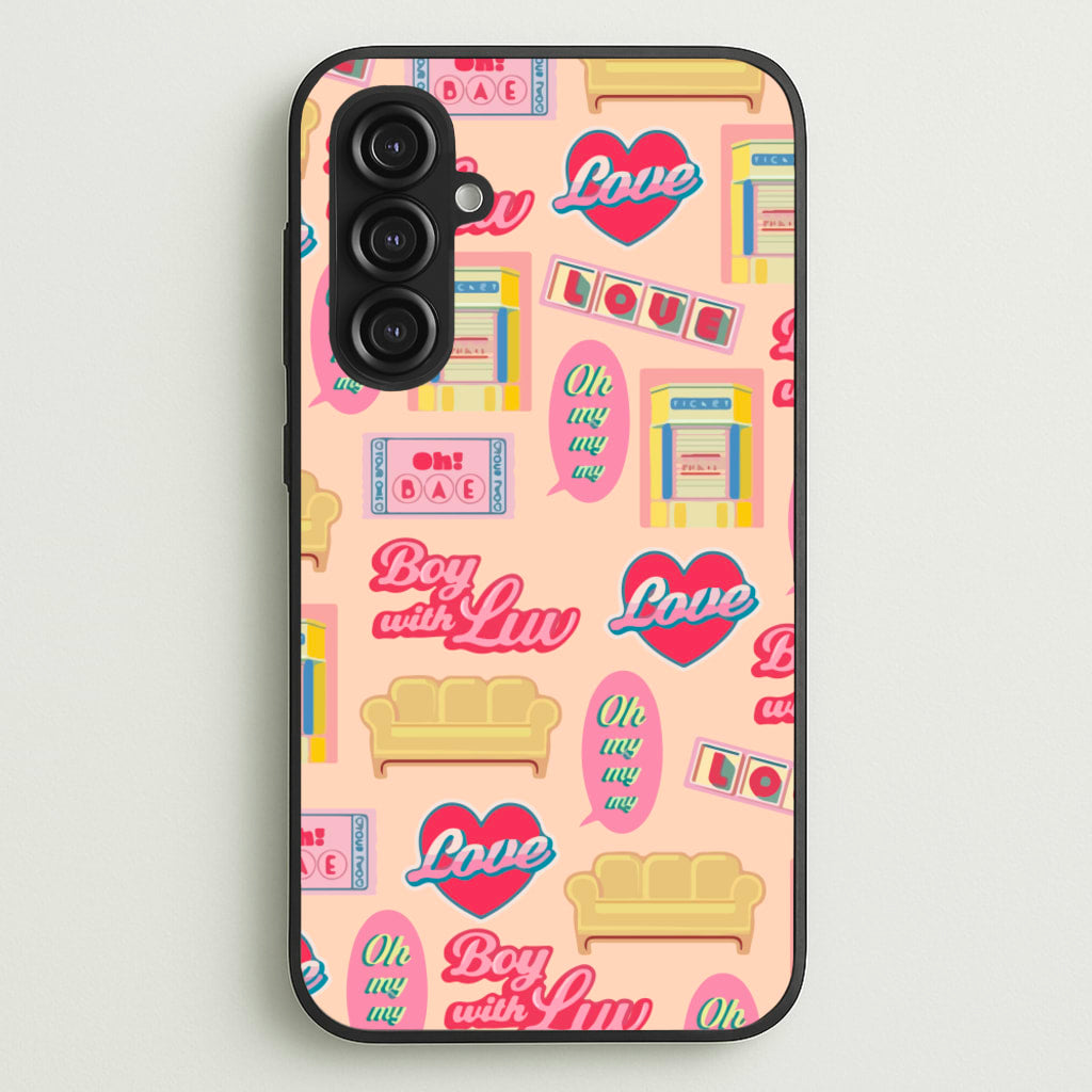 K-Pop Band Icon Pattern - BTS Phone Case for Galaxy S23FE