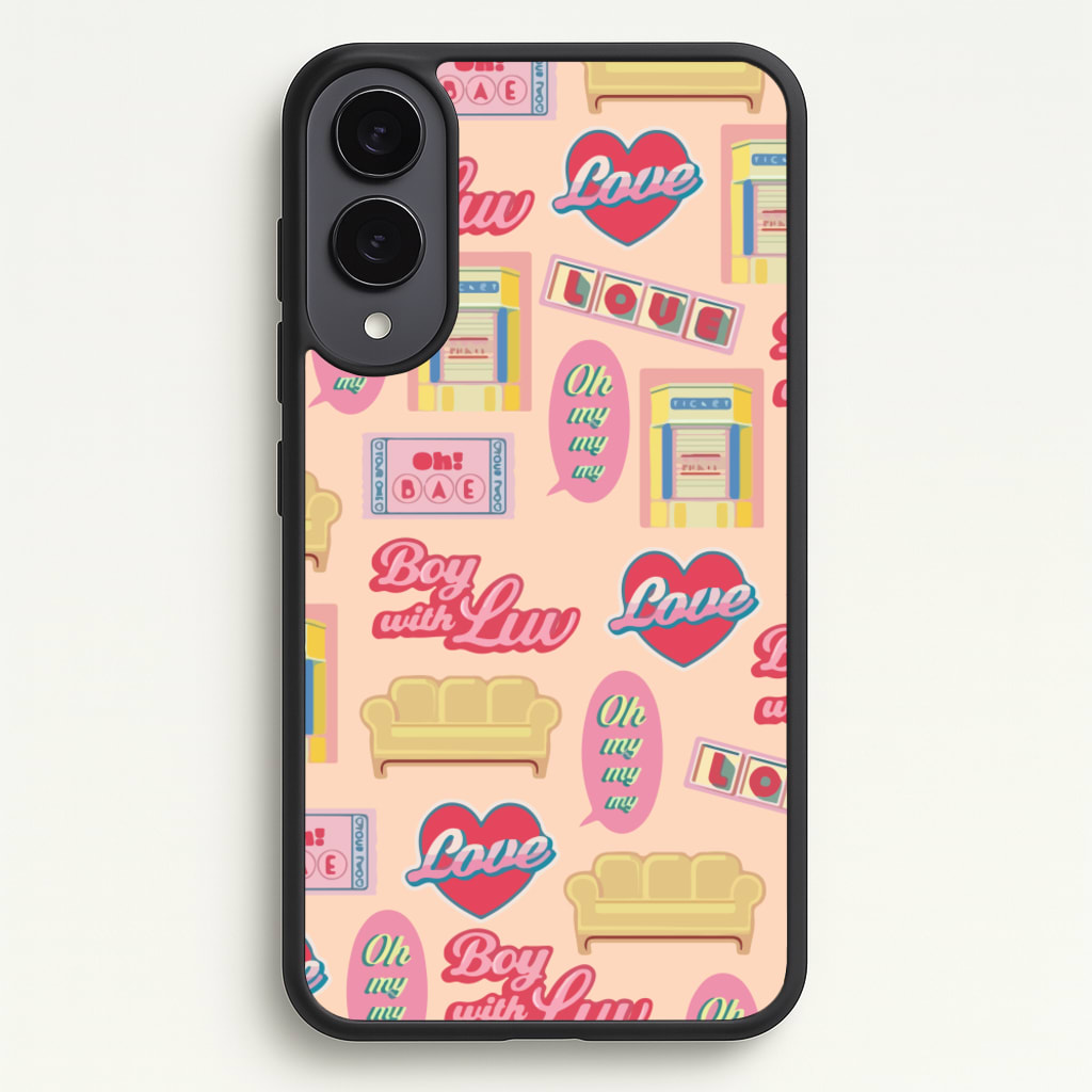 K-Pop Band Icon Pattern - BTS Phone Case for Galaxy S25 Edge