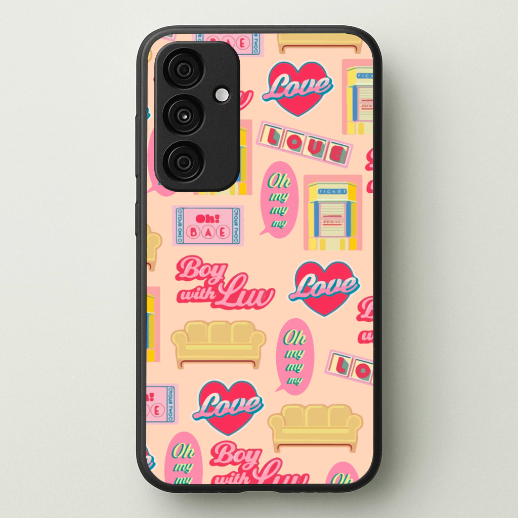 K-Pop Band Icon Pattern - BTS Phone Case for Galaxy A55