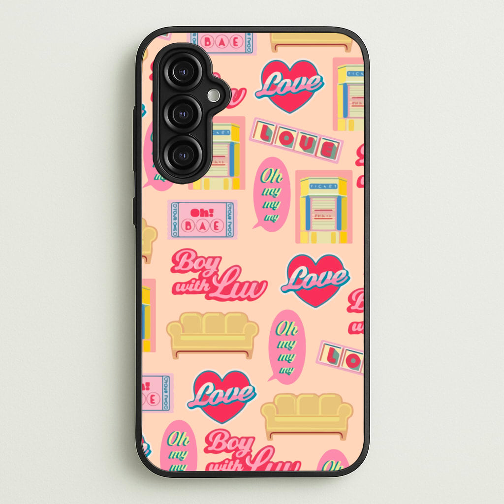 K-Pop Band Icon Pattern - BTS Phone Case for Galaxy A14