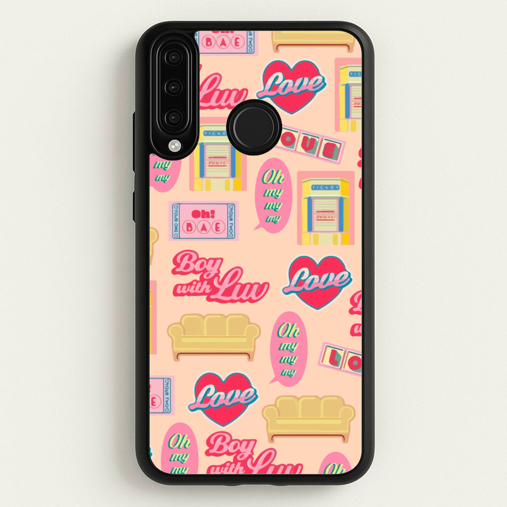 K-Pop Band Icon Pattern - BTS Phone Case for Huawei P30 Lite