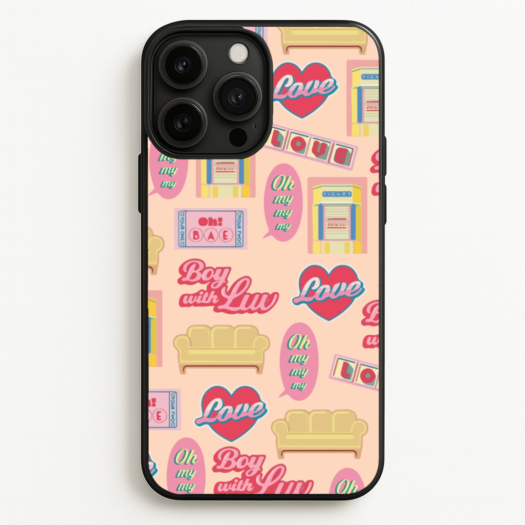 K-Pop Band Icon Pattern - BTS Phone Case for iPhone 13 Pro Max
