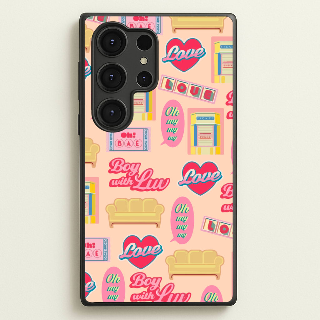 K-Pop Band Icon Pattern - BTS Phone Case for Galaxy S25 Ultra