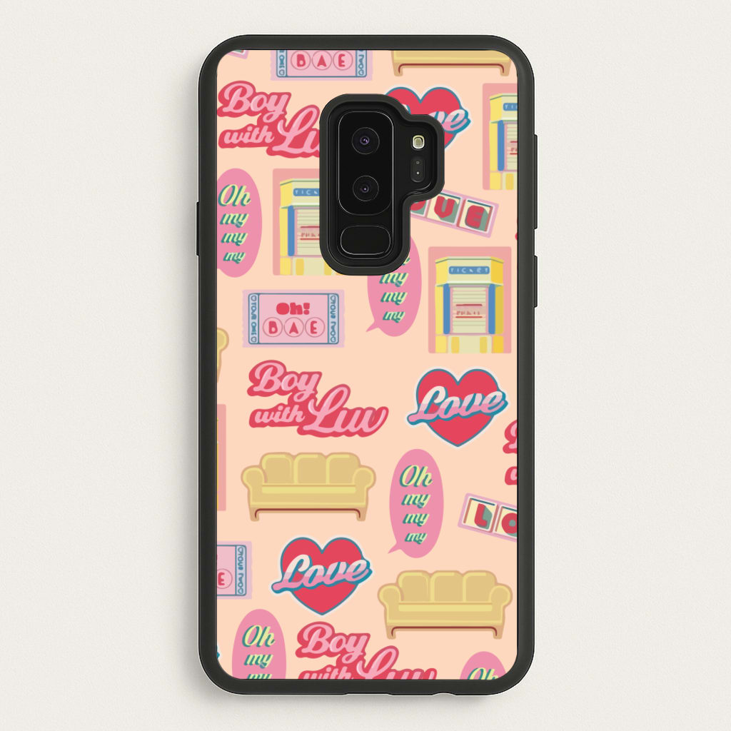 K-Pop Band Icon Pattern - BTS Phone Case for Galaxy S9 Plus
