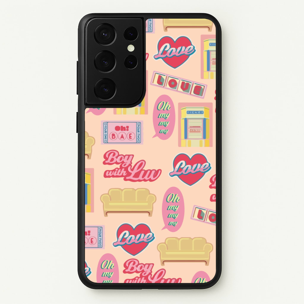 K-Pop Band Icon Pattern - BTS Phone Case for Galaxy S21 Ultra
