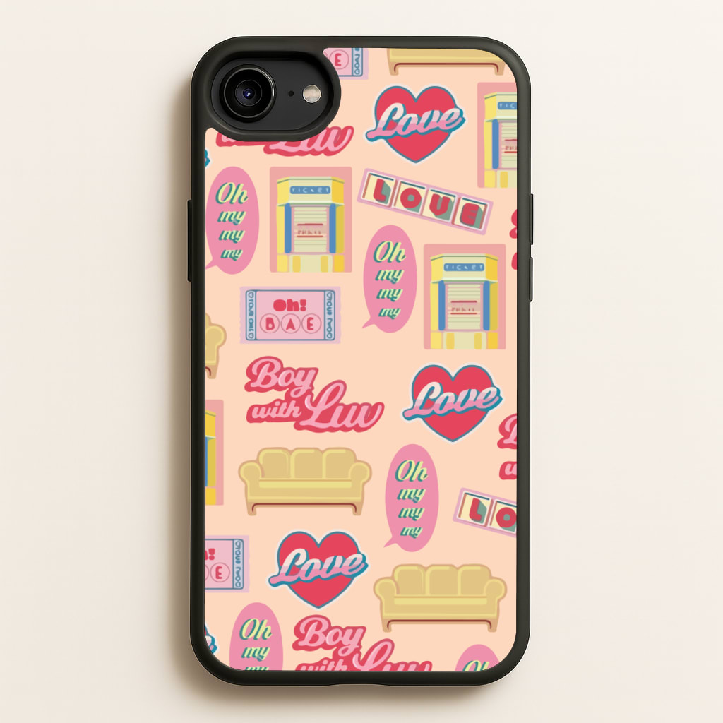 K-Pop Band Icon Pattern - BTS Phone Case for iPhone 6 / 7 / 8 / SE