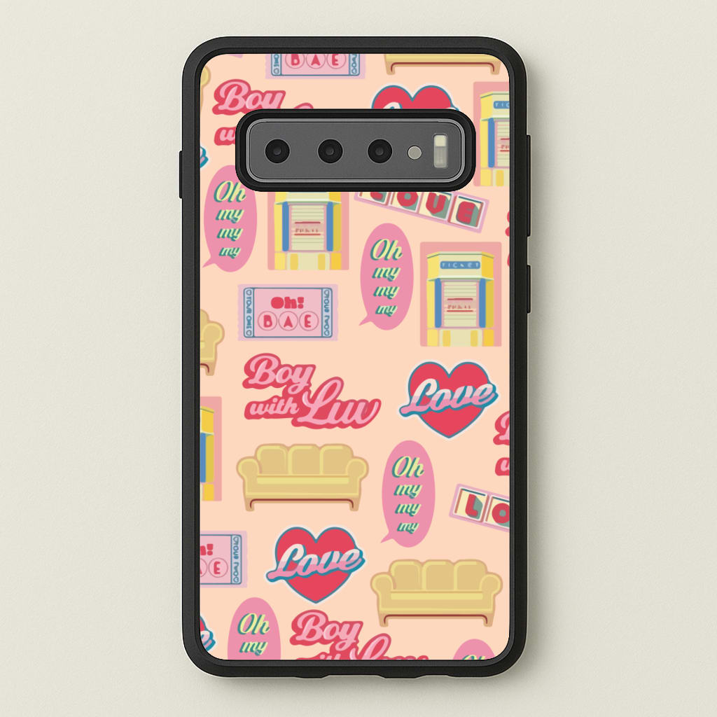 K-Pop Band Icon Pattern - BTS Phone Case for Galaxy S10