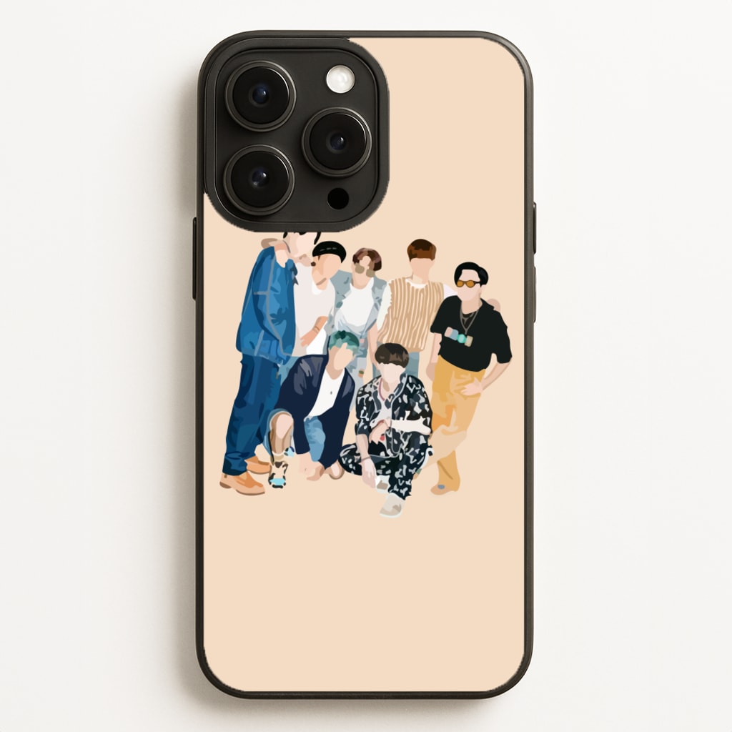 Casual K-Pop Band Band - BTS Phone Case for iPhone 16 Pro Max