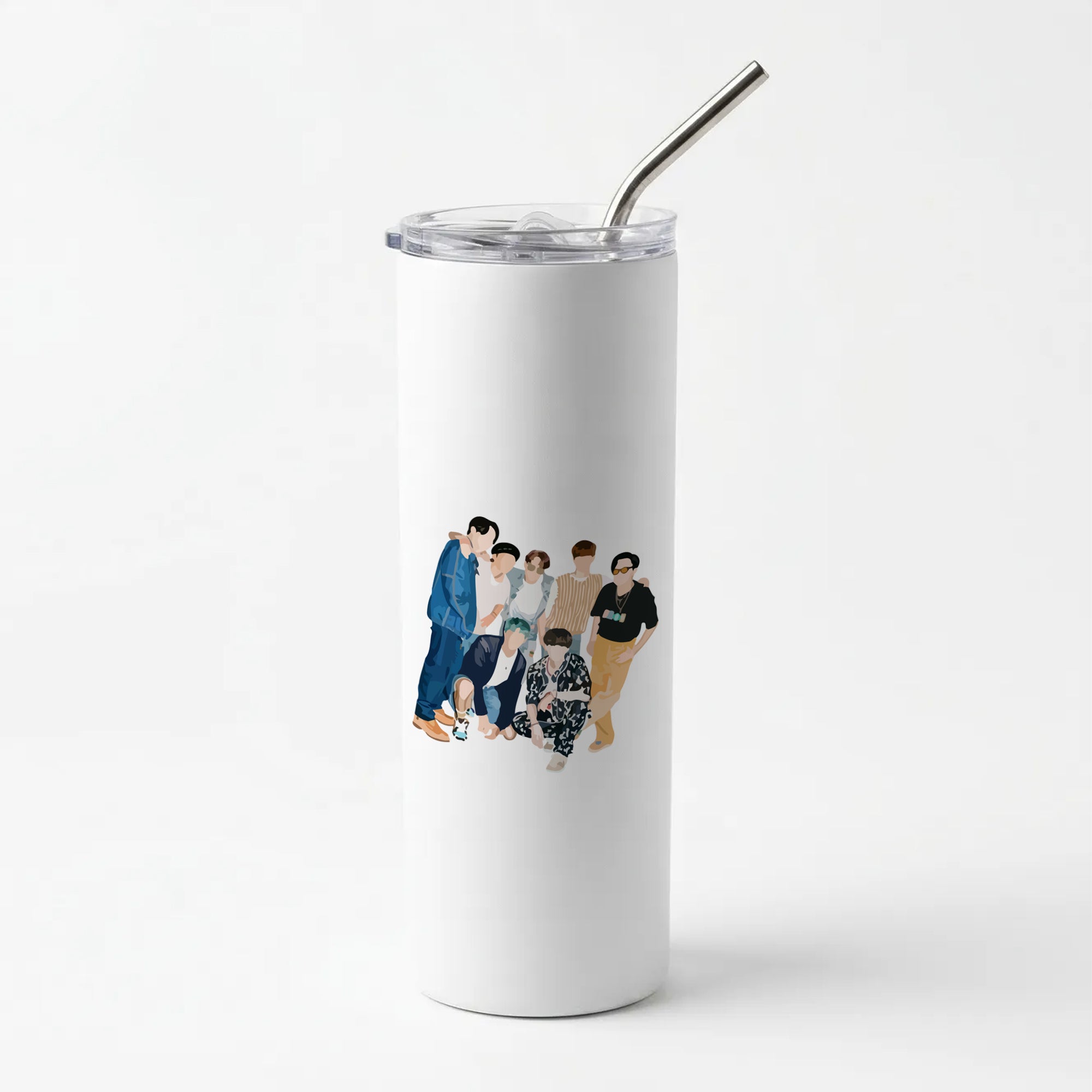 Casual K-Pop Band Band Skinny Tumbler