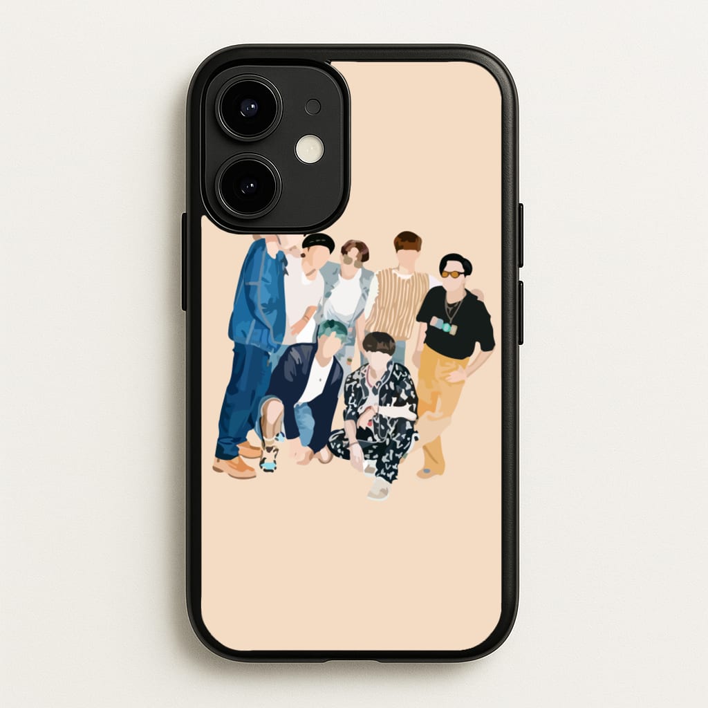 Casual K-Pop Band Band - BTS Phone Case for iPhone 12 Mini