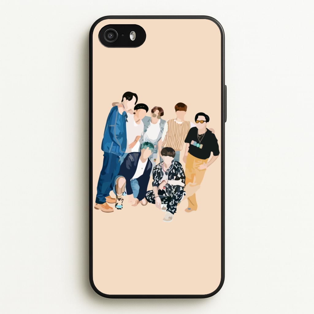Casual K-Pop Band Band - BTS Phone Case for iPhone 5 / 5s / SE 2016