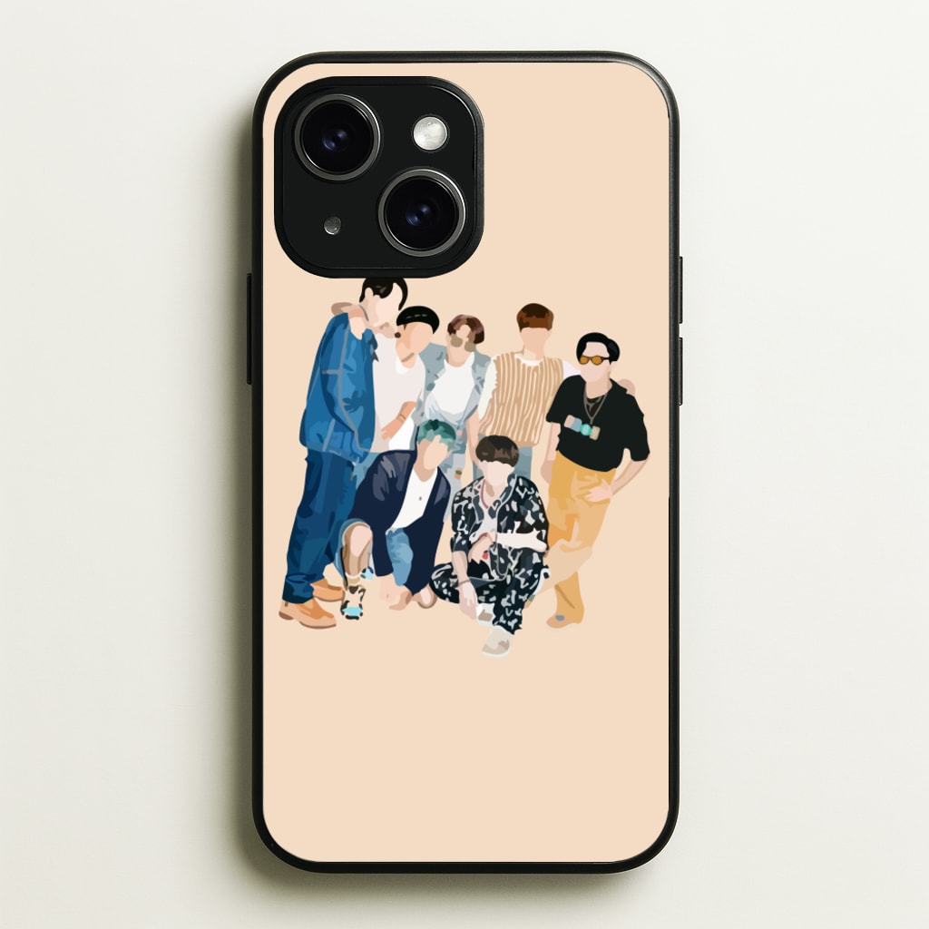 Casual K-Pop Band Band - BTS Phone Case for iPhone 15