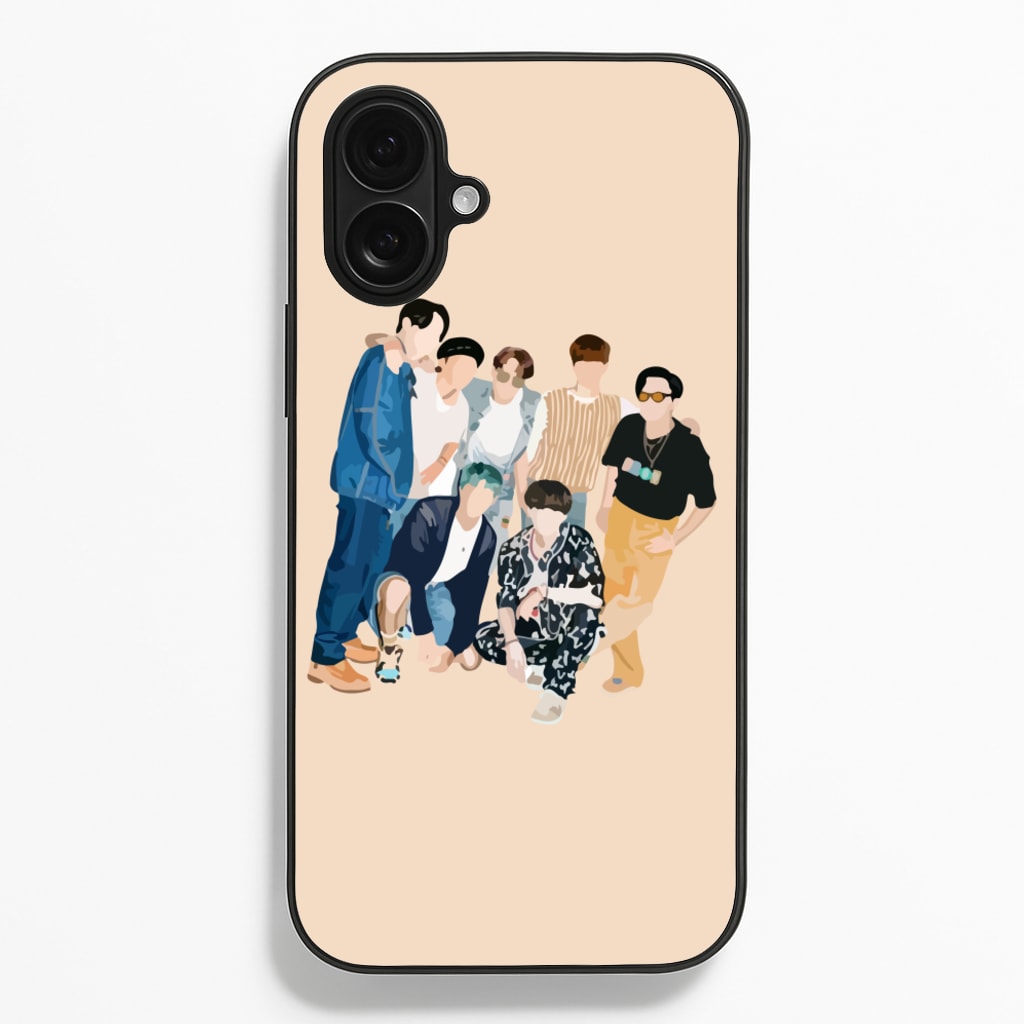 Casual K-Pop Band Band - BTS Phone Case for iPhone 16 Plus