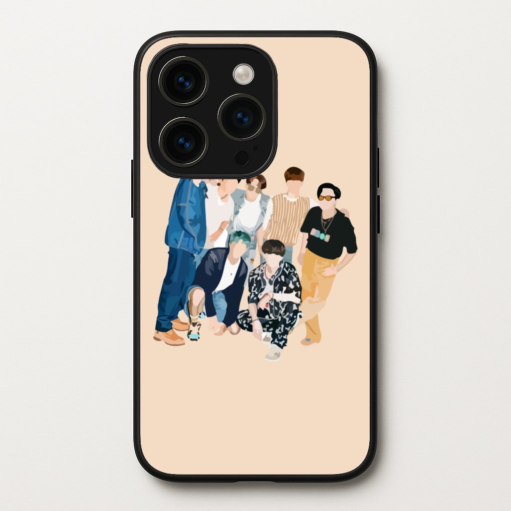 Casual K-Pop Band Band - BTS Phone Case for iPhone 15 Pro