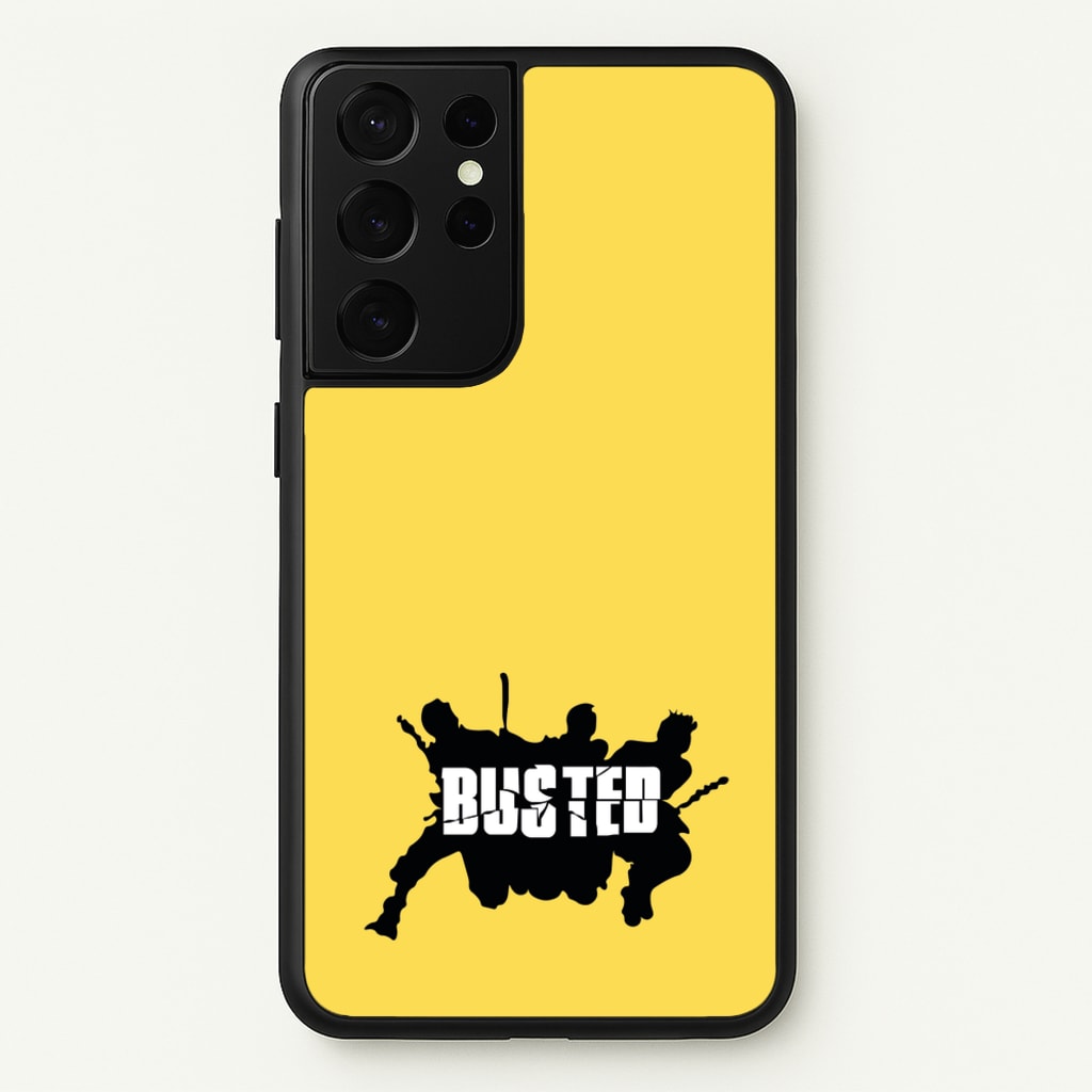 Splatter Text - Bust Band - Busted Phone Case for Galaxy S21 Ultra