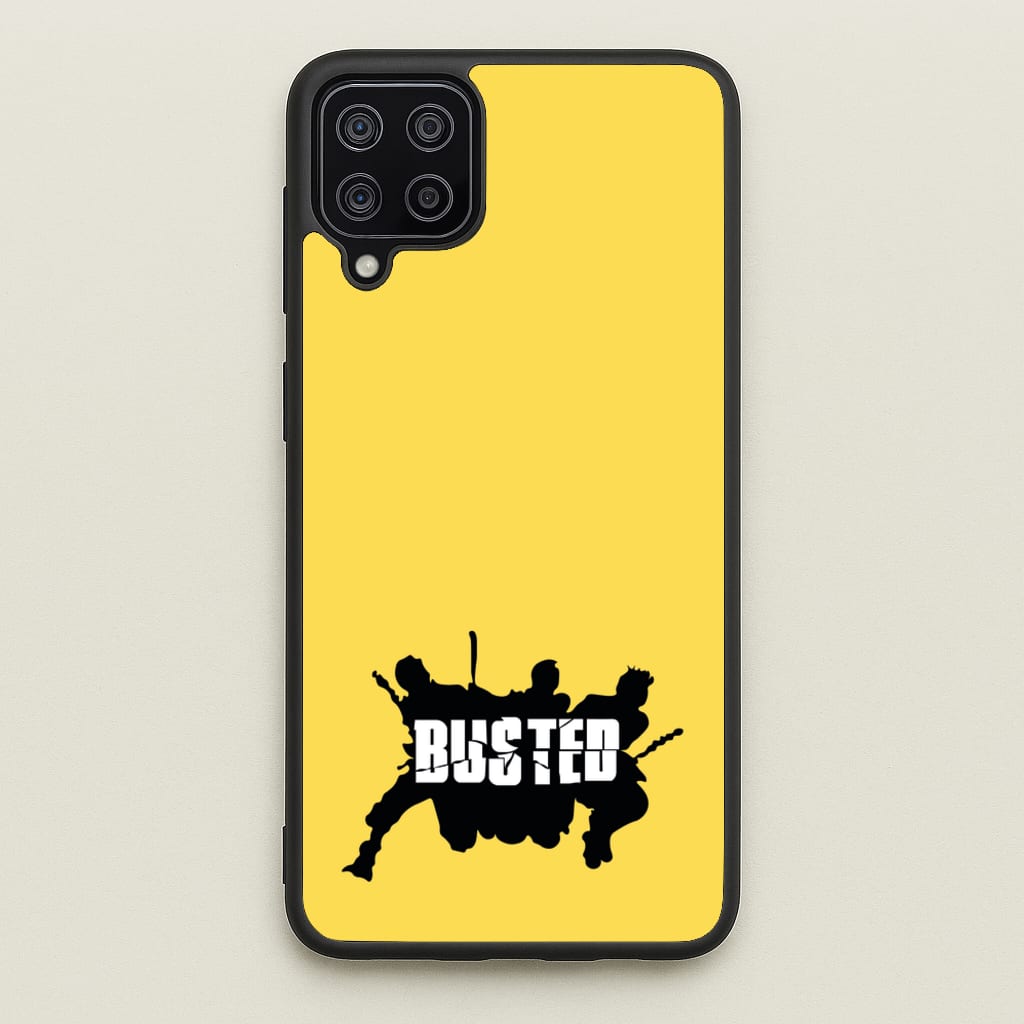 Splatter Text - Bust Band - Busted Phone Case for Galaxy A12