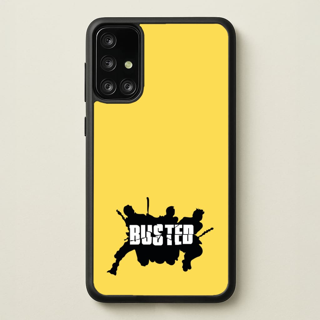 Splatter Text - Bust Band - Busted Phone Case for Galaxy A71