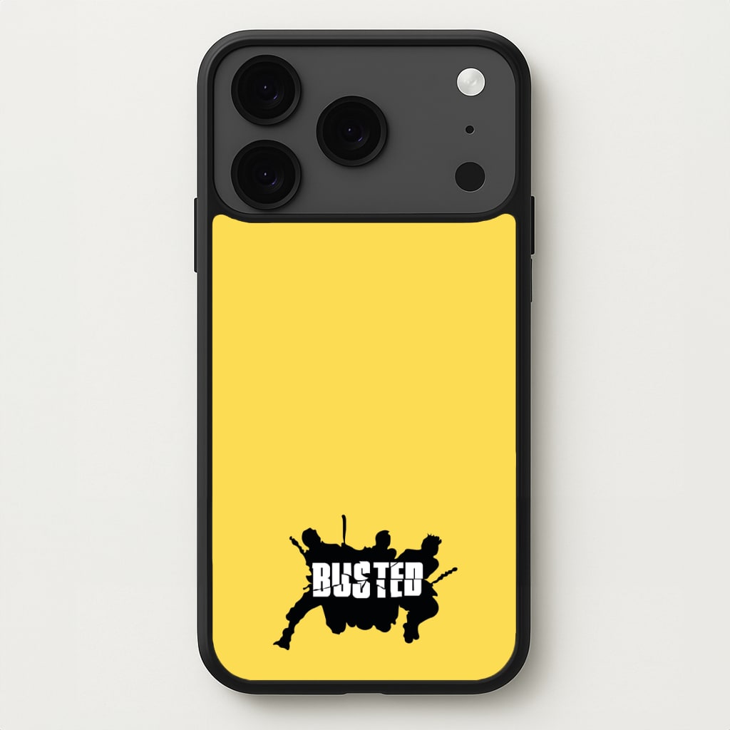 Splatter Text - Bust Band Phone Case for iPhone 17 Pro