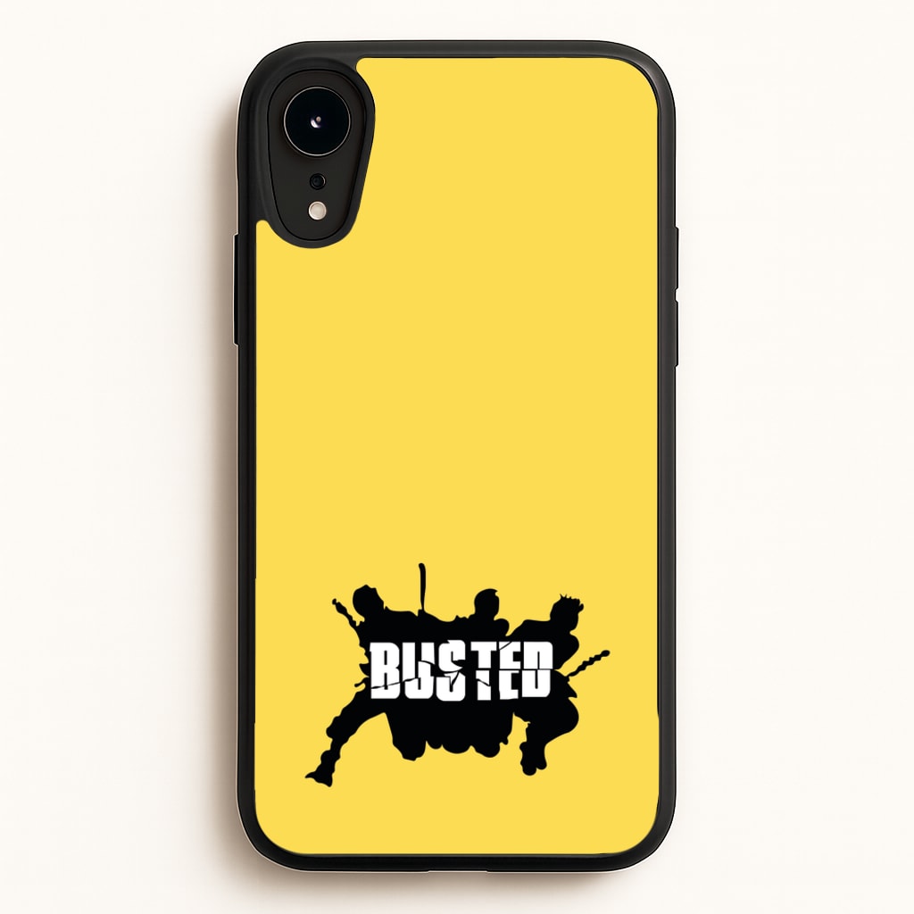 Splatter Text - Bust Band - Busted Phone Case for iPhone XR