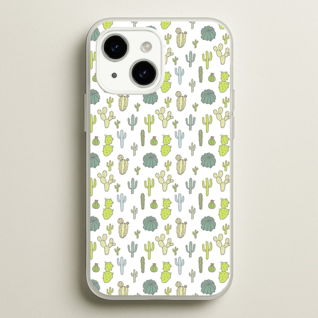 Cactus Pattern - Phone Case for iPhone 15 Plus