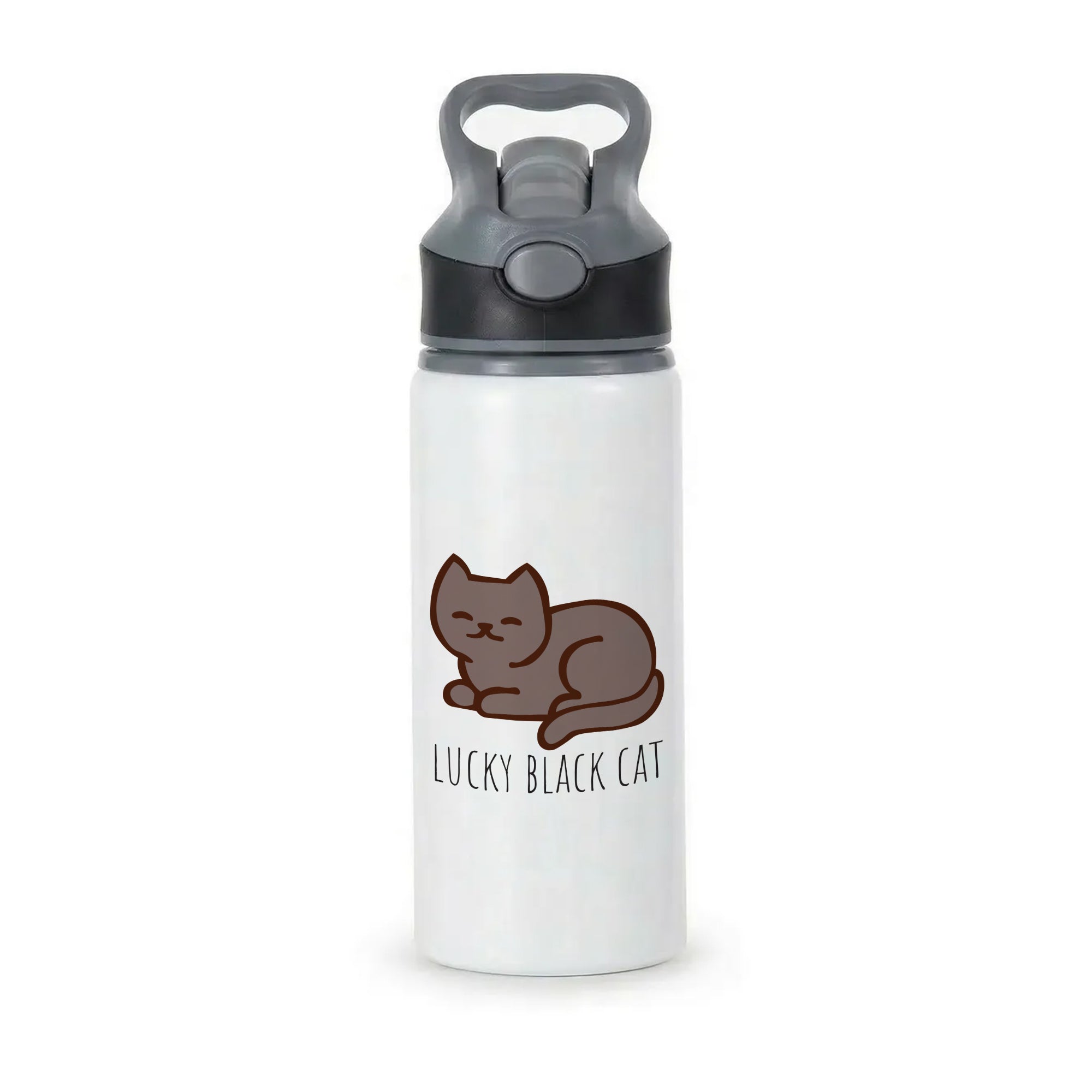 Lucky Black Cat - Cats Active Water Bottle - Black
