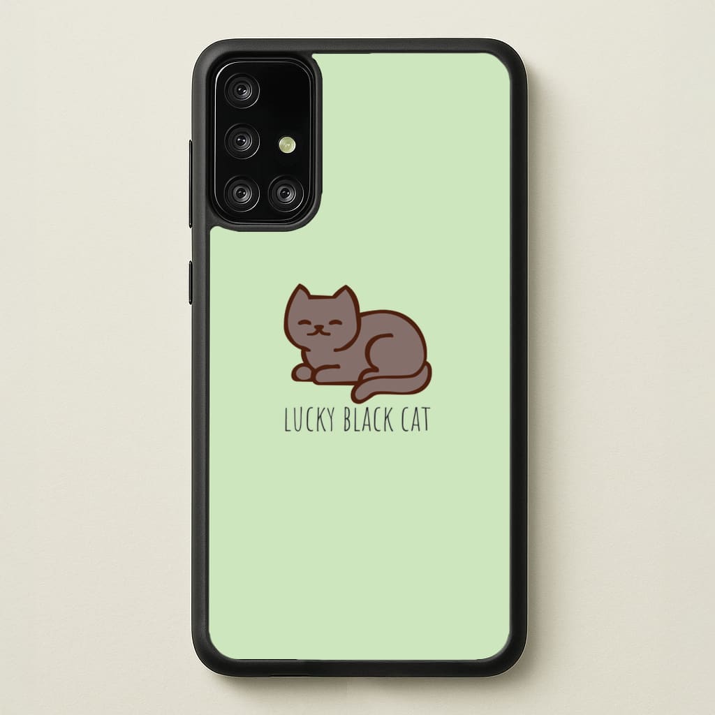 Lucky Black Cat - Cats - Cats Phone Case for Galaxy A71