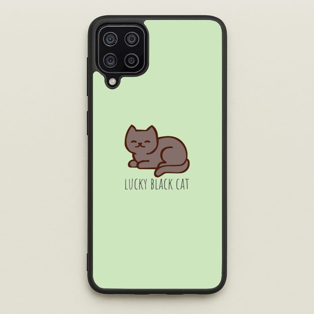 Lucky Black Cat - Cats - Cats Phone Case for Galaxy A12