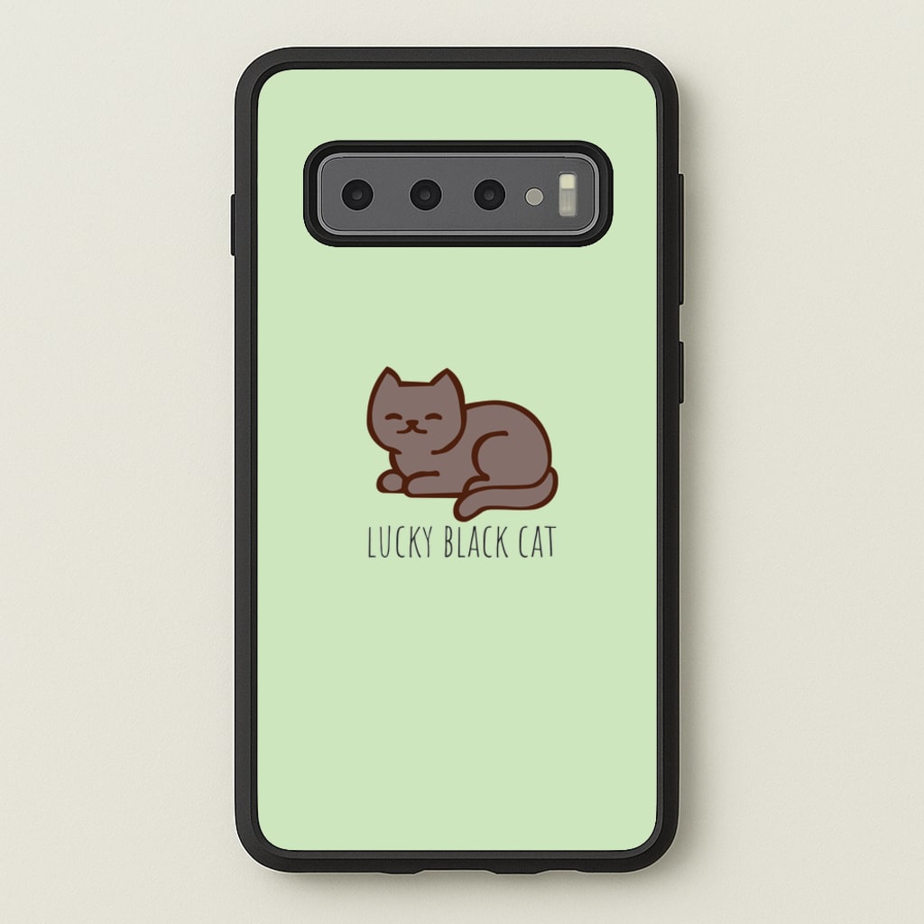 Lucky Black Cat - Cats - Cats Phone Case for Galaxy S10 Plus