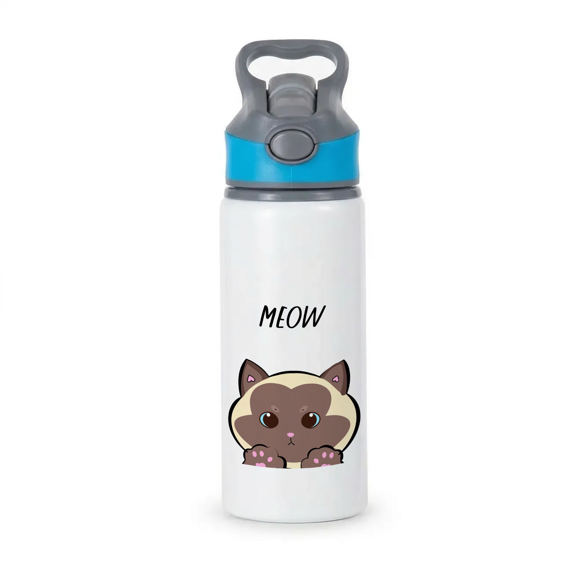 Meow Green - Cats Active Water Bottle - Blue