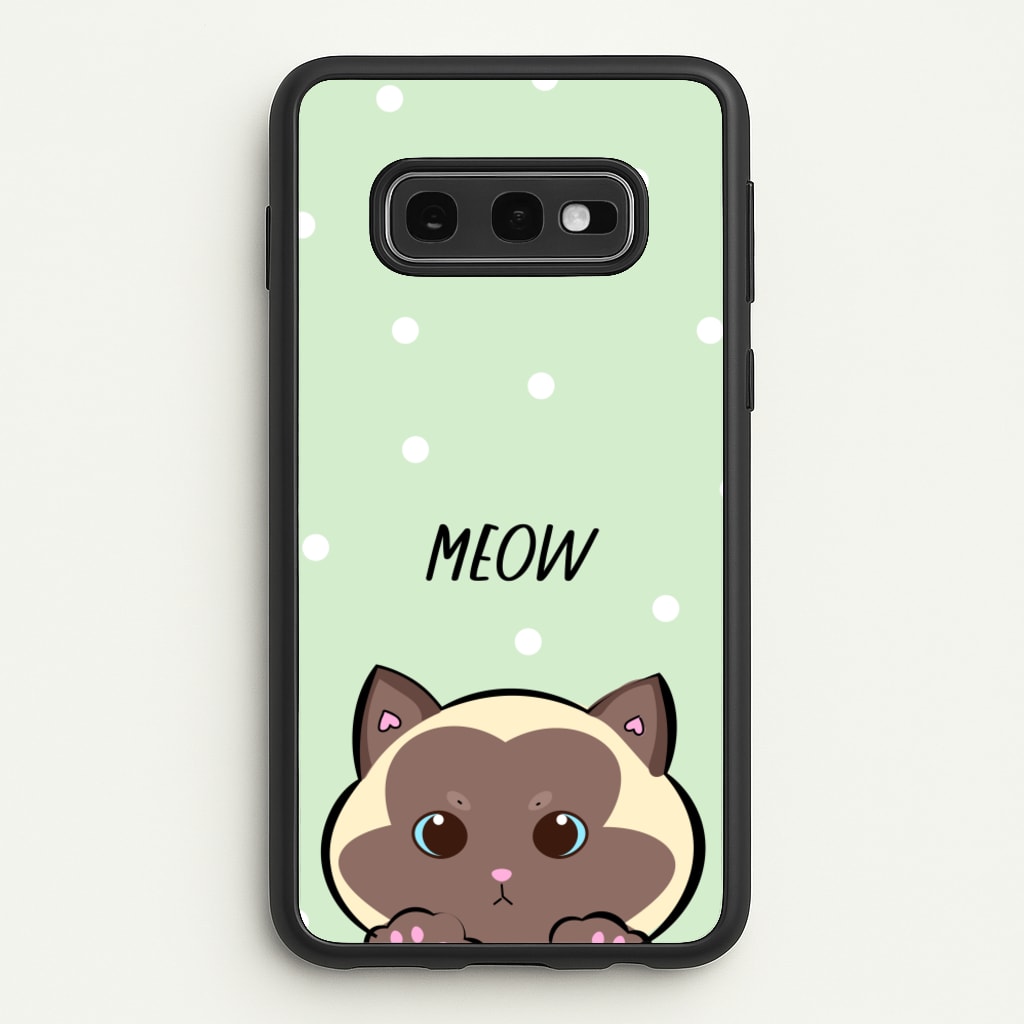 Meow Green - Cats - Cats Phone Case for Galaxy S10e